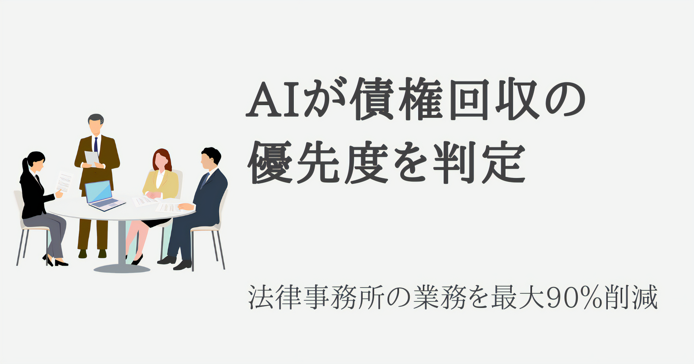 AIが債権回収の優先度を判定｜法律事務所の業務を最大90％削減