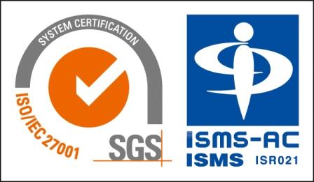 ISMS(ISO/IEC 27001)認証マーク SGS/ISMS-AC