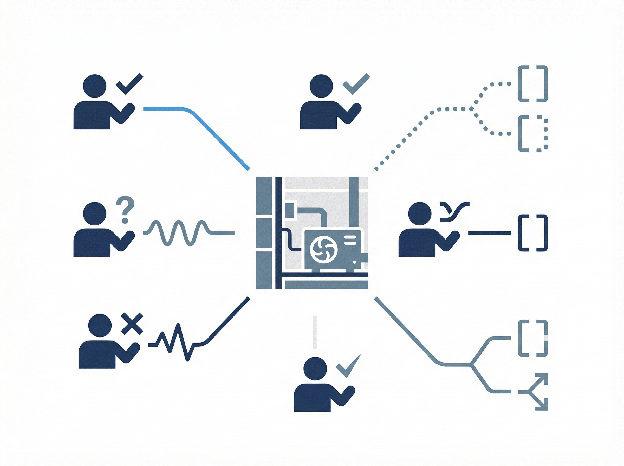 点検データが断絶し経年比較できないイメージ