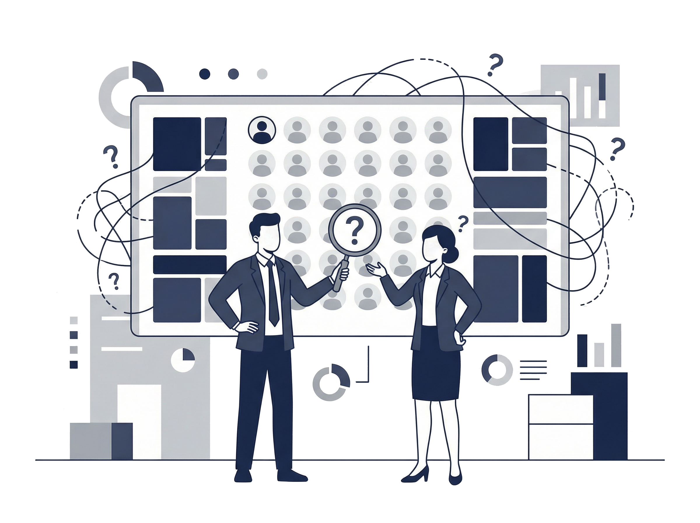 優良顧客を見極められないイメージ